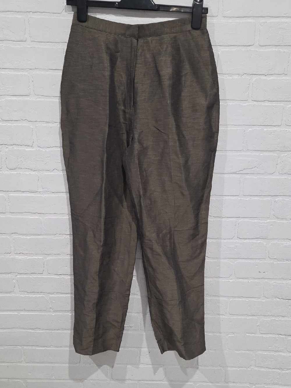 Marks & Spencer Women's Olive Brown Straight Trousers